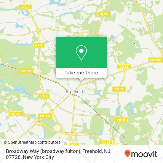 Broadway Way (broadway fulton), Freehold, NJ 07728 map