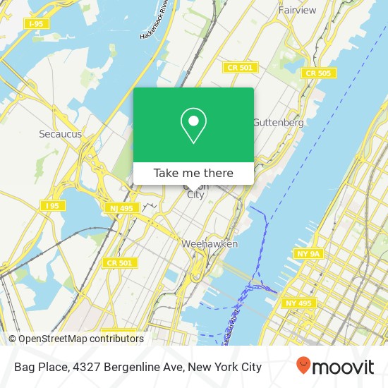 Bag Place, 4327 Bergenline Ave map