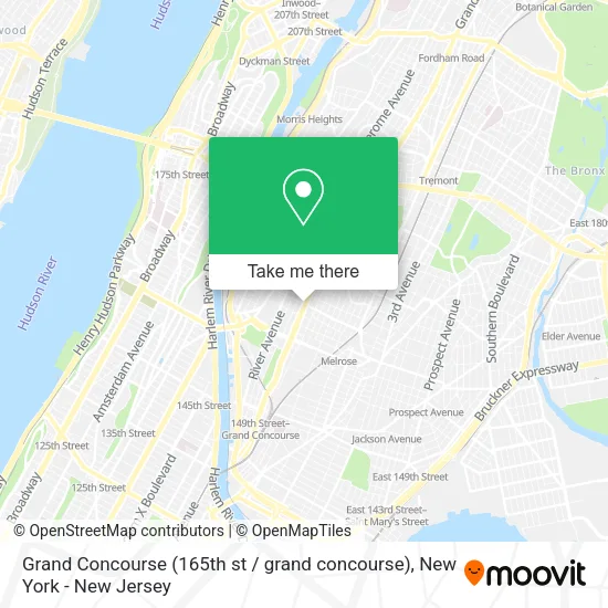 Grand Concourse (165th st / grand concourse) map