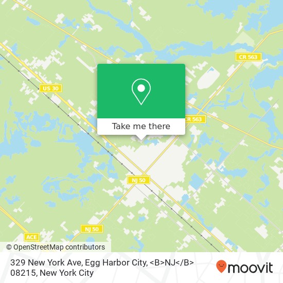 329 New York Ave, Egg Harbor City, <B>NJ< / B> 08215 map