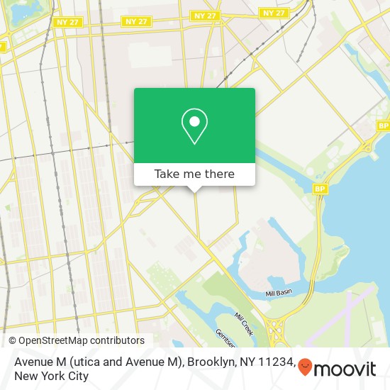 Mapa de Avenue M (utica and Avenue M), Brooklyn, NY 11234