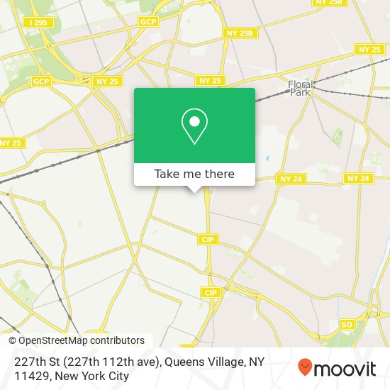 Mapa de 227th St (227th 112th ave), Queens Village, NY 11429