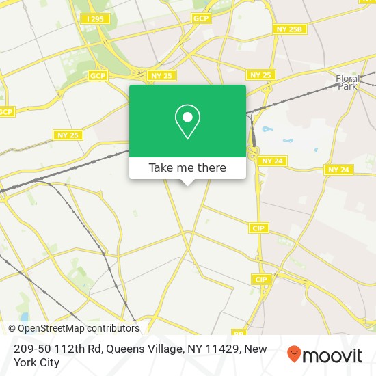 Mapa de 209-50 112th Rd, Queens Village, NY 11429