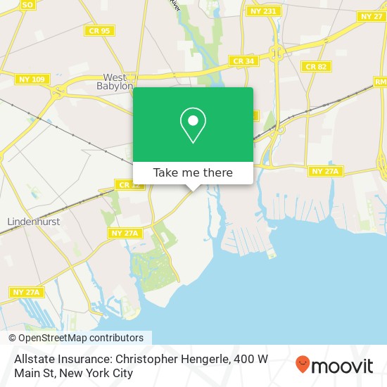 Mapa de Allstate Insurance: Christopher Hengerle, 400 W Main St