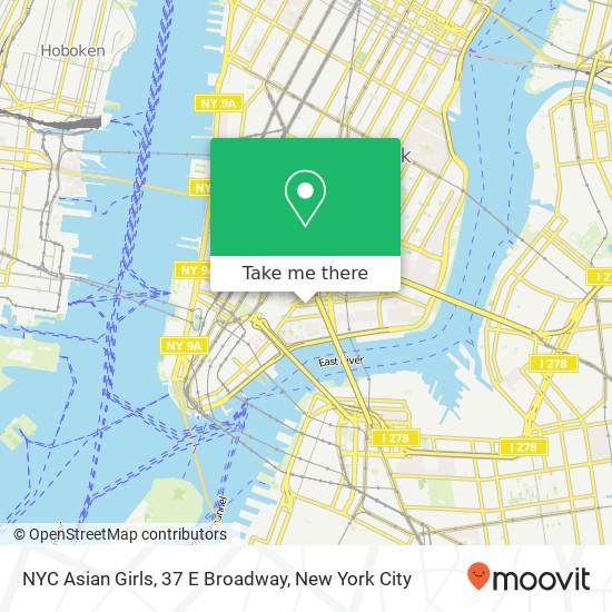 NYC Asian Girls, 37 E Broadway map