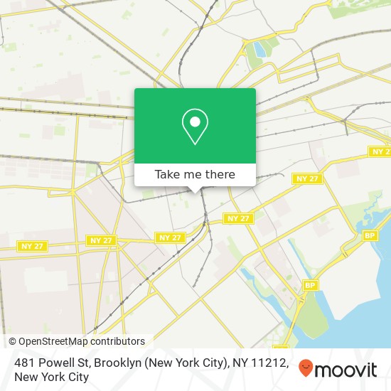 Mapa de 481 Powell St, Brooklyn (New York City), NY 11212