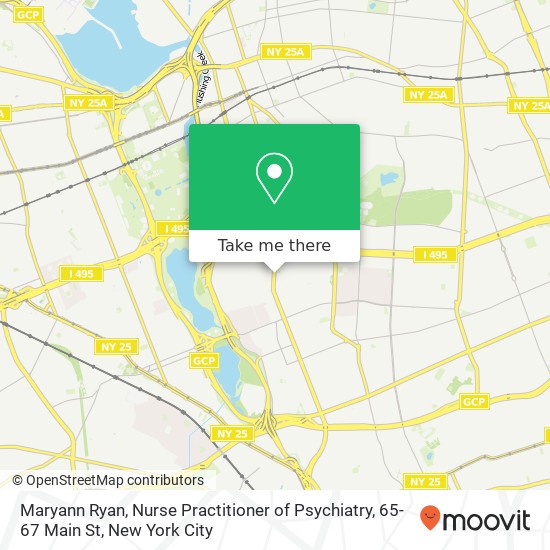 Mapa de Maryann Ryan, Nurse Practitioner of Psychiatry, 65-67 Main St