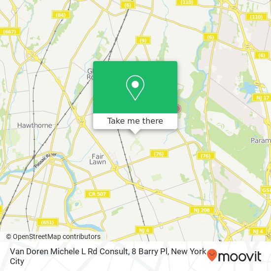 Mapa de Van Doren Michele L Rd Consult, 8 Barry Pl