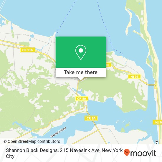 Mapa de Shannon Black Designs, 215 Navesink Ave