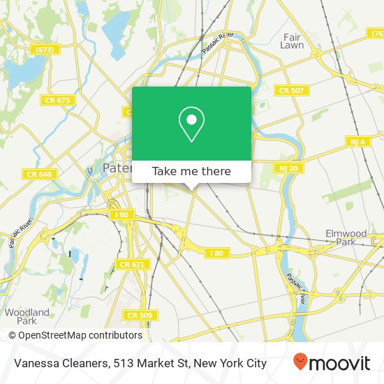 Mapa de Vanessa Cleaners, 513 Market St