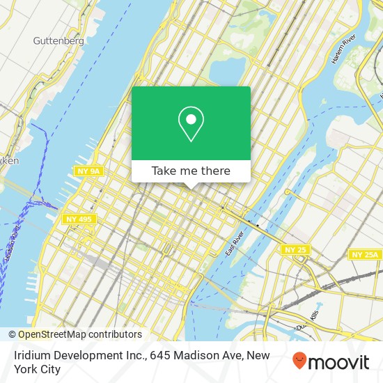 Iridium Development Inc., 645 Madison Ave map