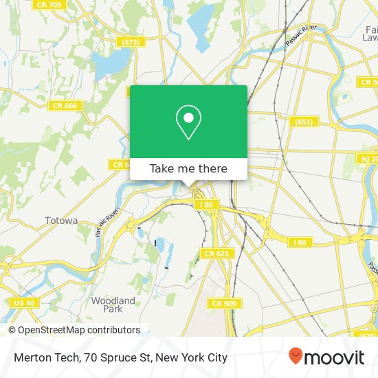Mapa de Merton Tech, 70 Spruce St