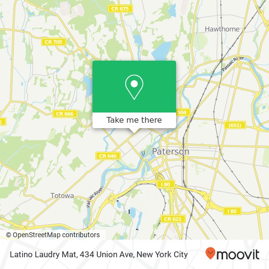 Latino Laudry Mat, 434 Union Ave map