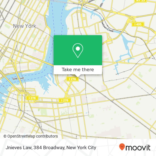 Jnieves Law, 384 Broadway map