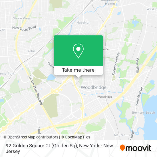 Mapa de 92 Golden Square Ct