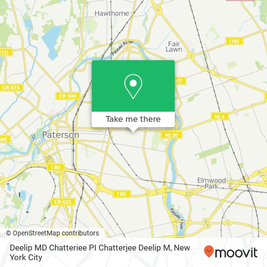 Mapa de Deelip MD Chatteriee PI Chatterjee Deelip M, 542 E 29th St