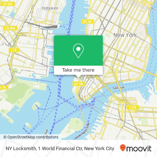 Mapa de NY Locksmith, 1 World Financial Ctr