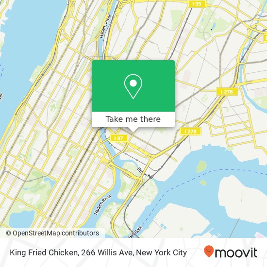 Mapa de King Fried Chicken, 266 Willis Ave