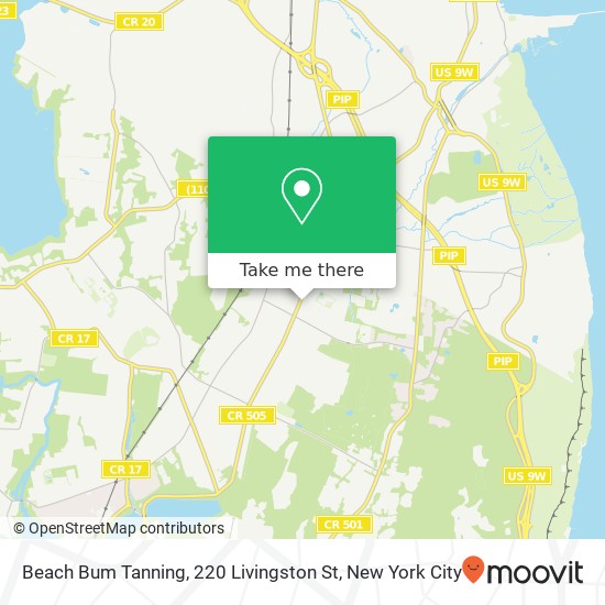 Mapa de Beach Bum Tanning, 220 Livingston St