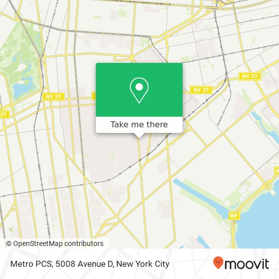 Mapa de Metro PCS, 5008 Avenue D