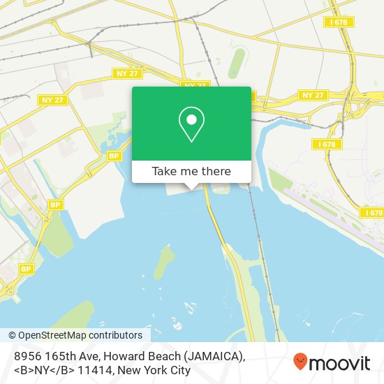 Mapa de 8956 165th Ave, Howard Beach (JAMAICA), <B>NY< / B> 11414