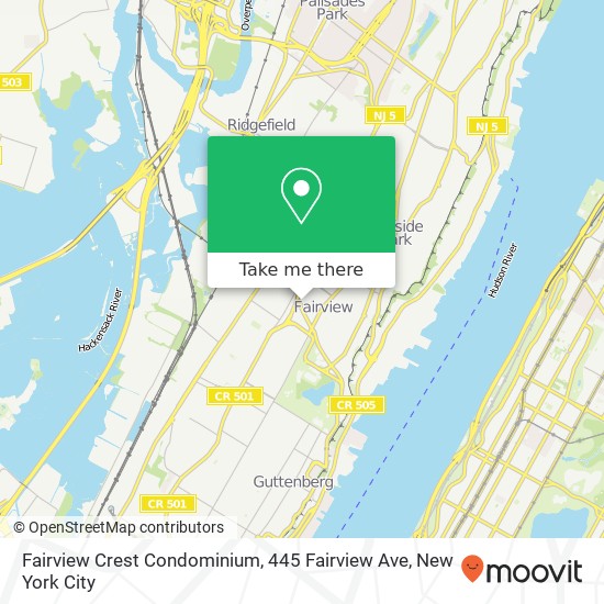 Fairview Crest Condominium, 445 Fairview Ave map