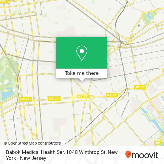 Babok Medical Health Ser, 1040 Winthrop St map