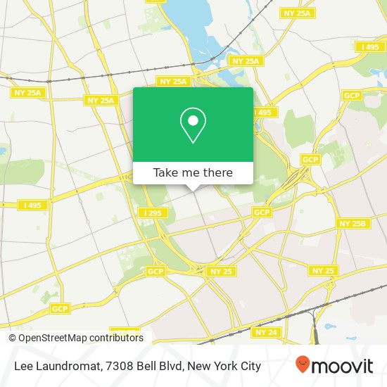 Mapa de Lee Laundromat, 7308 Bell Blvd