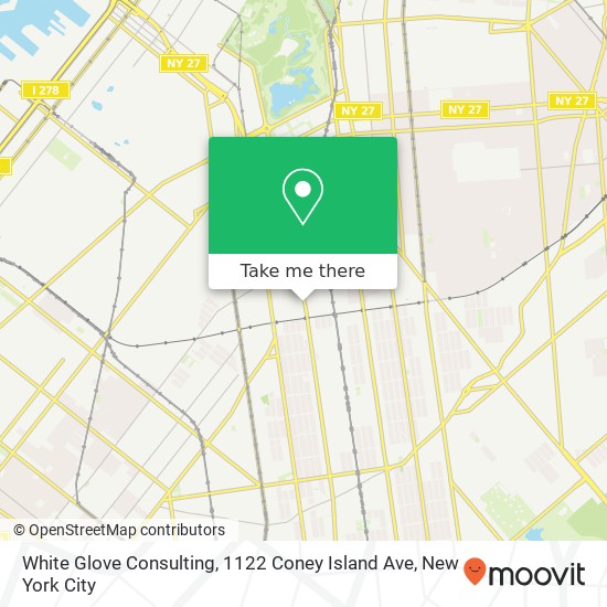 Mapa de White Glove Consulting, 1122 Coney Island Ave