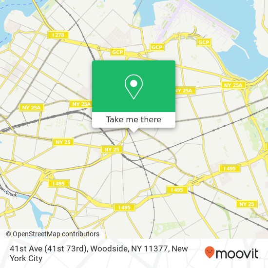 Mapa de 41st Ave (41st 73rd), Woodside, NY 11377