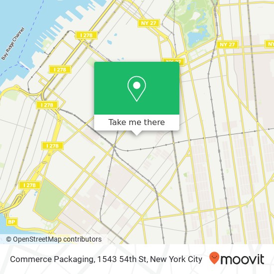 Mapa de Commerce Packaging, 1543 54th St