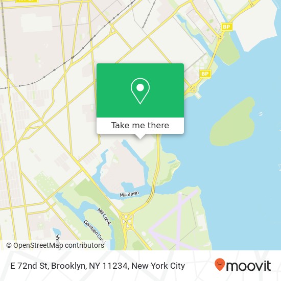 Mapa de E 72nd St, Brooklyn, NY 11234