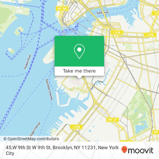 Mapa de 45,W 9th St W 9th St, Brooklyn, NY 11231