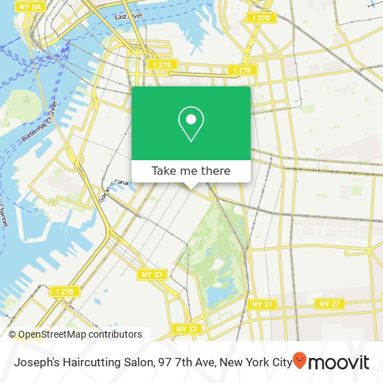 Joseph's Haircutting Salon, 97 7th Ave map