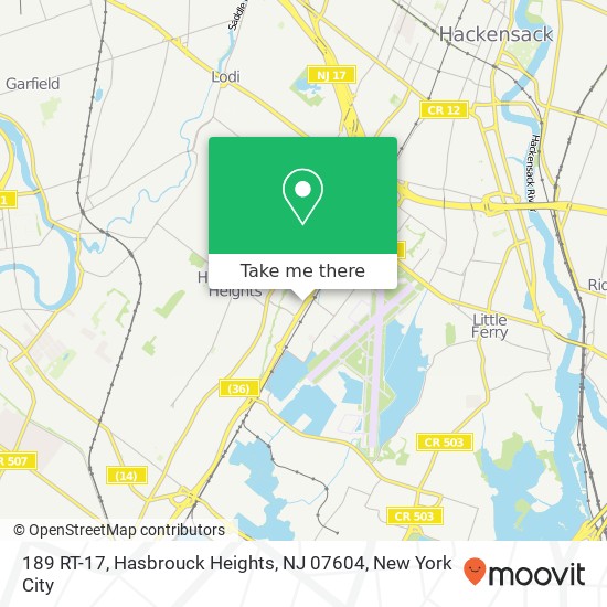 189 RT-17, Hasbrouck Heights, NJ 07604 map