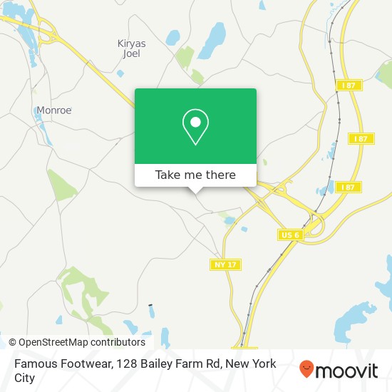 Mapa de Famous Footwear, 128 Bailey Farm Rd