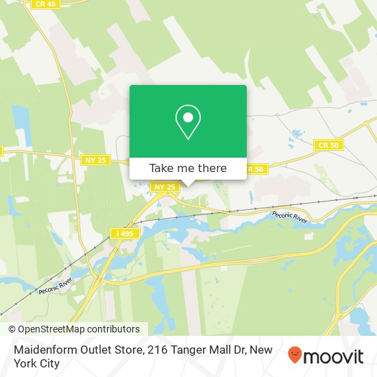 Mapa de Maidenform Outlet Store, 216 Tanger Mall Dr