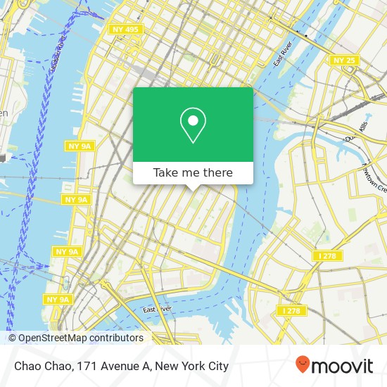 Mapa de Chao Chao, 171 Avenue A