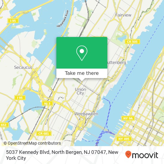 5037 Kennedy Blvd, North Bergen, NJ 07047 map
