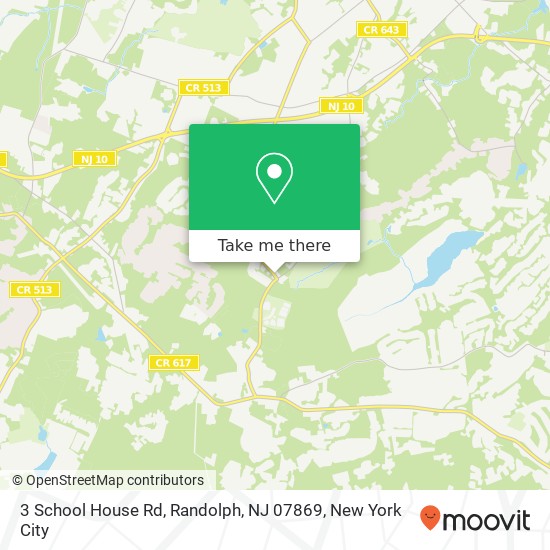 Mapa de 3 School House Rd, Randolph, NJ 07869