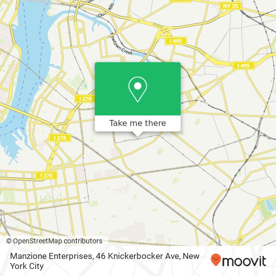 Mapa de Manzione Enterprises, 46 Knickerbocker Ave