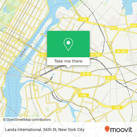 Mapa de Landa International, 36th St