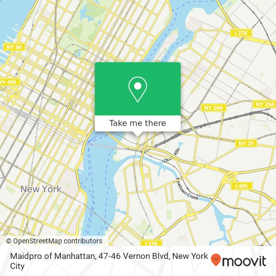 Maidpro of Manhattan, 47-46 Vernon Blvd map
