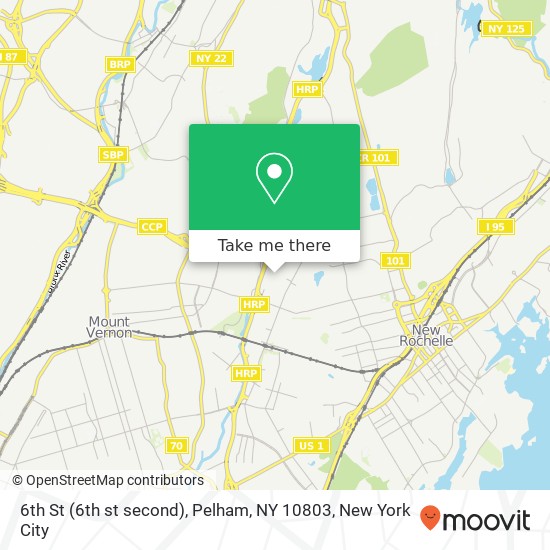 6th St (6th st second), Pelham, NY 10803 map