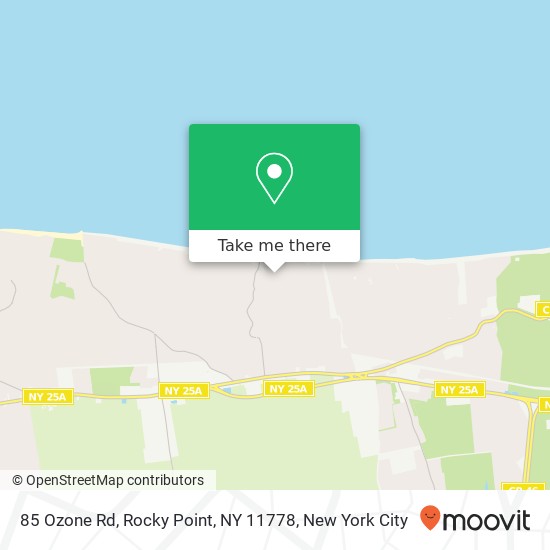 Mapa de 85 Ozone Rd, Rocky Point, NY 11778