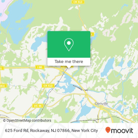 Mapa de 625 Ford Rd, Rockaway, NJ 07866