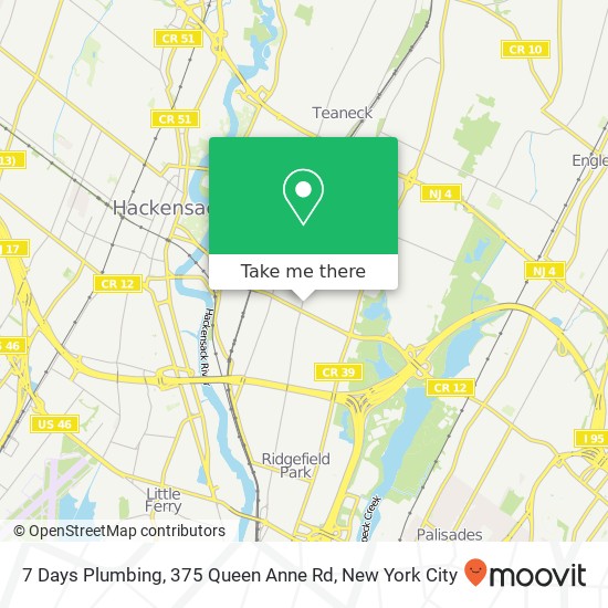 Mapa de 7 Days Plumbing, 375 Queen Anne Rd