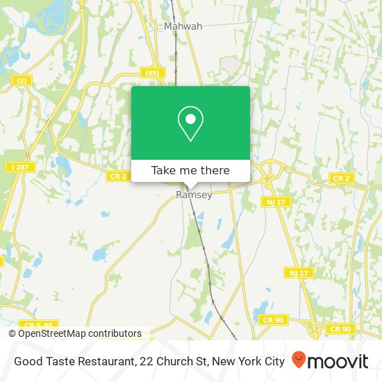 Good Taste Restaurant, 22 Church St map