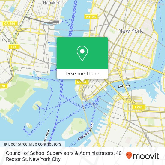 Mapa de Council of School Supervisors & Administrators, 40 Rector St