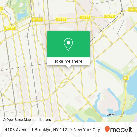 Mapa de 4108 Avenue J, Brooklyn, NY 11210
